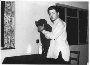 George Wilson does his ironing